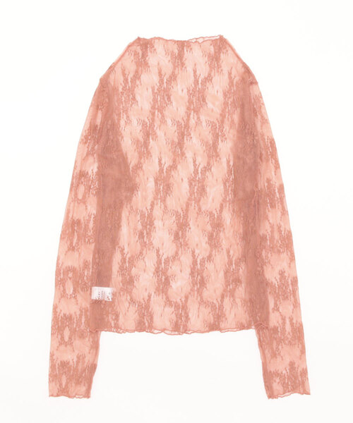 STYLEBLOCK（スタイルブロック）の「レース刺繍シアーハイネックトップス（Tシャツ/カットソー・レディース・レッド系その他/ベージュ系その他/グレー/ブラック/ブラウン系その他/ピンク/ホワイト・FREE）」の8枚目の写真