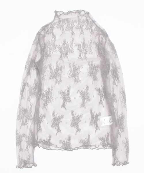 STYLEBLOCK（スタイルブロック）の「レース刺繍シアーハイネックトップス（Tシャツ/カットソー・レディース・レッド系その他/ベージュ系その他/グレー/ブラック/ブラウン系その他/ピンク/ホワイト・FREE）」の12枚目の写真