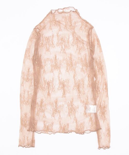 STYLEBLOCK（スタイルブロック）の「レース刺繍シアーハイネックトップス（Tシャツ/カットソー・レディース・レッド系その他/ベージュ系その他/グレー/ブラック/ブラウン系その他/ピンク/ホワイト・FREE）」の13枚目の写真