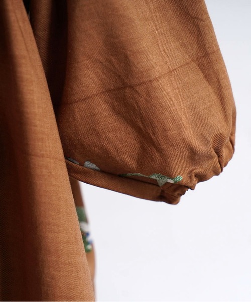 NAOMI ITO（ナオミイトウ）の「【Hommage de NAOMI ITO ナオミイトウ】ギャザースリーブキルトワンピース 70-80cm・80-90cm・90-100cm（ワンピース・キッズ・ネイビー/ブラウン・70-80cm/80-90cm/90-100cm）」の7枚目の写真