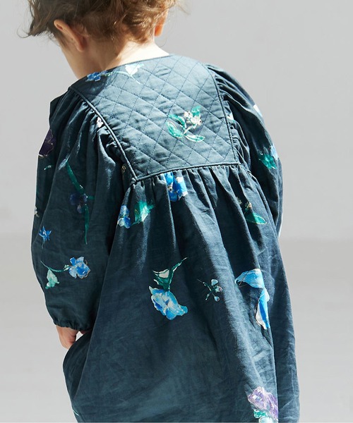 NAOMI ITO（ナオミイトウ）の「【Hommage de NAOMI ITO ナオミイトウ】ギャザースリーブキルトワンピース 70-80cm・80-90cm・90-100cm（ワンピース・キッズ・ネイビー/ブラウン・70-80cm/80-90cm/90-100cm）」の17枚目の写真