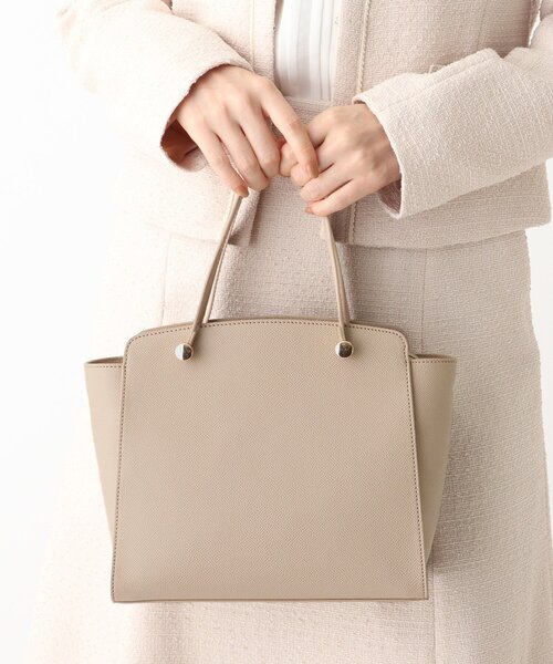 index（インデックス）の「◆スクエアミドルボストンバッグ【2WAY】（ハンドバッグ・レディース・サンドベージュ/ブラック・00）」の9枚目の写真