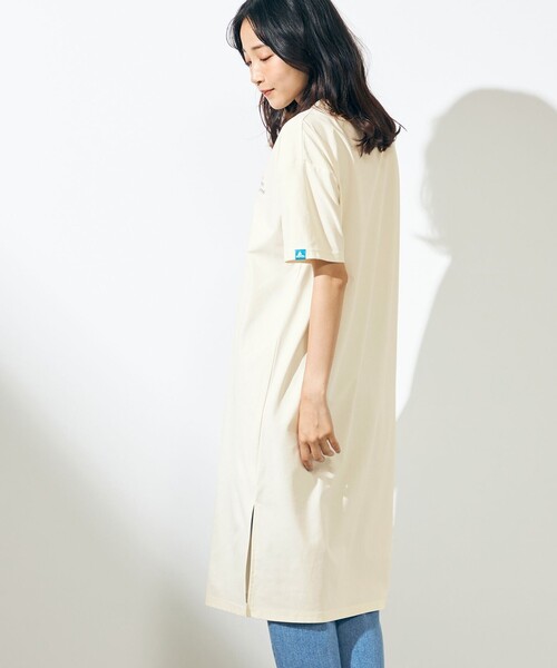 SHARE PARK（シェアパーク）の「【UVカット 】ロゴ半袖カットワンピース（ワンピース・レディース・ベージュ系/ホワイト系/オールドローズ系/ブルー系・SMALL/MEDIUM/X-SMALL）」の6枚目の写真