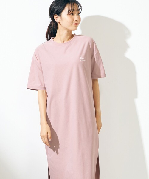 SHARE PARK（シェアパーク）の「【UVカット 】ロゴ半袖カットワンピース（ワンピース・レディース・ベージュ系/ホワイト系/オールドローズ系/ブルー系・SMALL/MEDIUM/X-SMALL）」の11枚目の写真