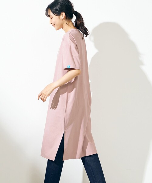 SHARE PARK（シェアパーク）の「【UVカット 】ロゴ半袖カットワンピース（ワンピース・レディース・ベージュ系/ホワイト系/オールドローズ系/ブルー系・SMALL/MEDIUM/X-SMALL）」の12枚目の写真