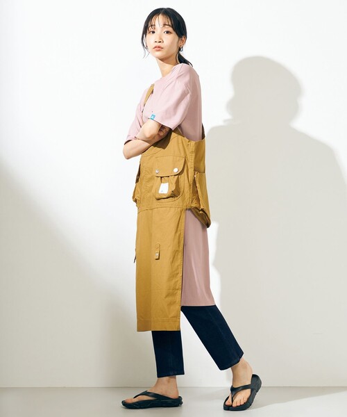 SHARE PARK（シェアパーク）の「【UVカット 】ロゴ半袖カットワンピース（ワンピース・レディース・ベージュ系/ホワイト系/オールドローズ系/ブルー系・SMALL/MEDIUM/X-SMALL）」の14枚目の写真