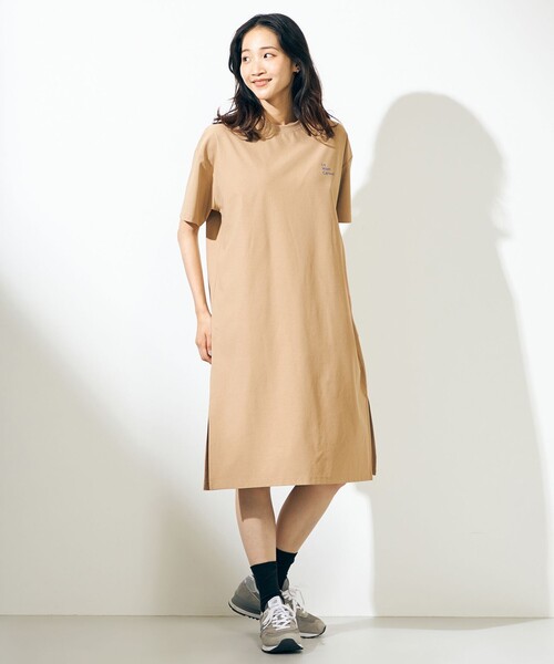 SHARE PARK（シェアパーク）の「【UVカット 】ロゴ半袖カットワンピース（ワンピース・レディース・ベージュ系/ホワイト系/オールドローズ系/ブルー系・SMALL/MEDIUM/X-SMALL）」の16枚目の写真