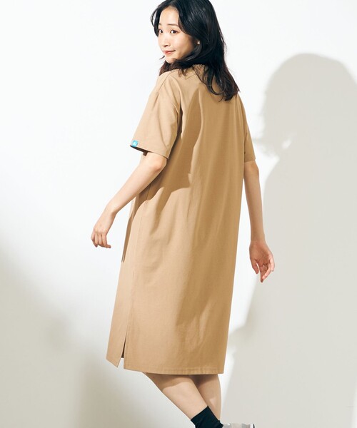 SHARE PARK（シェアパーク）の「【UVカット 】ロゴ半袖カットワンピース（ワンピース・レディース・ベージュ系/ホワイト系/オールドローズ系/ブルー系・SMALL/MEDIUM/X-SMALL）」の17枚目の写真