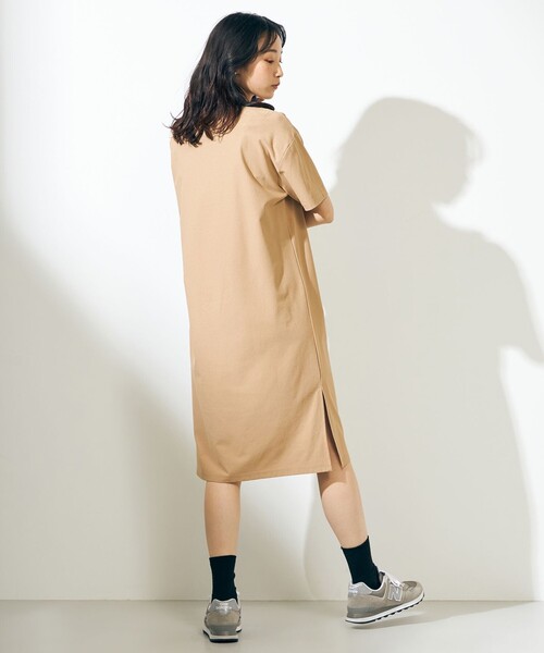 SHARE PARK（シェアパーク）の「【UVカット 】ロゴ半袖カットワンピース（ワンピース・レディース・ベージュ系/ホワイト系/オールドローズ系/ブルー系・SMALL/MEDIUM/X-SMALL）」の18枚目の写真