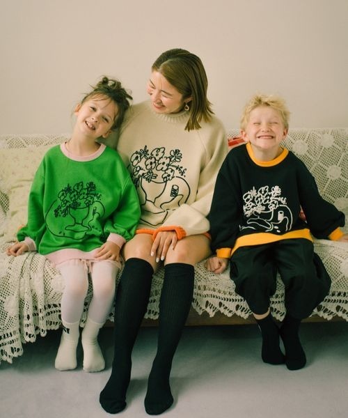 LOWRYS FARM（ローリーズファーム）の「ＬＳＢハッポウプリントプルオーバー　172966（パーカー・キッズ・ブラック/グリーン/アイボリー・150cm/110cm/130cm）」の4枚目の写真