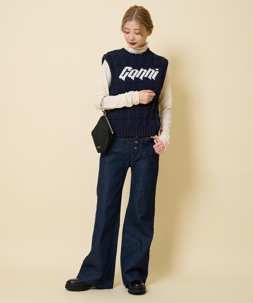U by SPICK&SPAN(ユーバイスピックアンドスパン)の「【GANNI/ガニー】 コットンロープベスト(ベスト・レディース・ブラック系その他・FREE)」の6枚目の写真