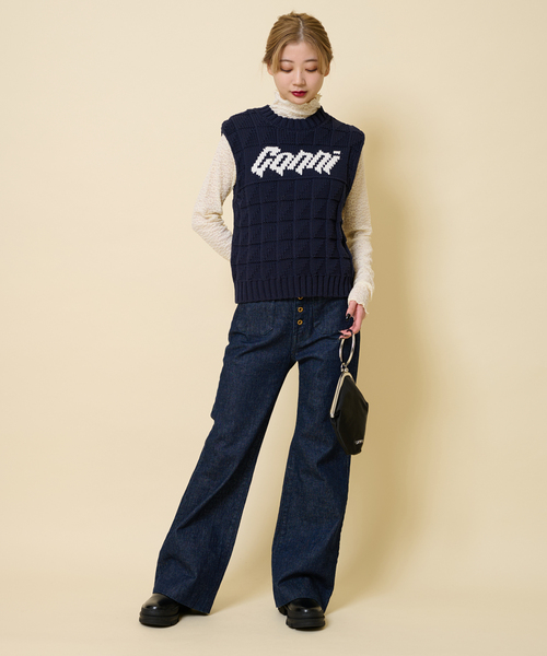 U by SPICK&SPAN(ユーバイスピックアンドスパン)の「【GANNI/ガニー】 コットンロープベスト(ベスト・レディース・ブラック系その他・FREE)」の7枚目の写真