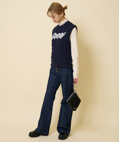 U by SPICK&SPAN(ユーバイスピックアンドスパン)の「【GANNI/ガニー】 コットンロープベスト(ベスト・レディース・ブラック系その他・FREE)」の8枚目の写真