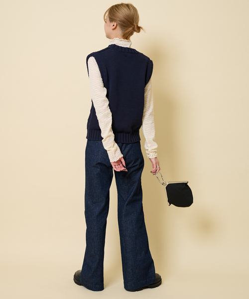 U by SPICK&SPAN(ユーバイスピックアンドスパン)の「【GANNI/ガニー】 コットンロープベスト(ベスト・レディース・ブラック系その他・FREE)」の9枚目の写真
