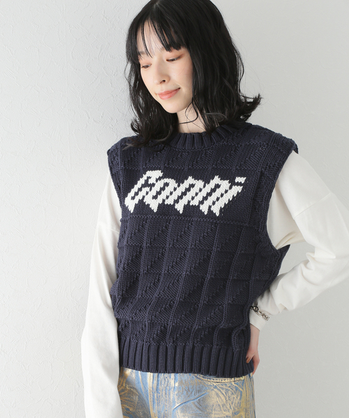 U by SPICK&SPAN(ユーバイスピックアンドスパン)の「【GANNI/ガニー】 コットンロープベスト(ベスト・レディース・ブラック系その他・FREE)」の10枚目の写真
