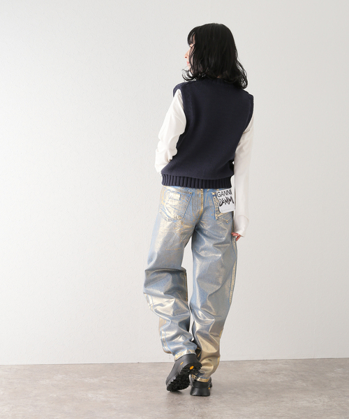 U by SPICK&SPAN(ユーバイスピックアンドスパン)の「【GANNI/ガニー】 コットンロープベスト(ベスト・レディース・ブラック系その他・FREE)」の13枚目の写真