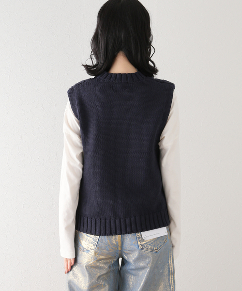 U by SPICK&SPAN(ユーバイスピックアンドスパン)の「【GANNI/ガニー】 コットンロープベスト(ベスト・レディース・ブラック系その他・FREE)」の16枚目の写真