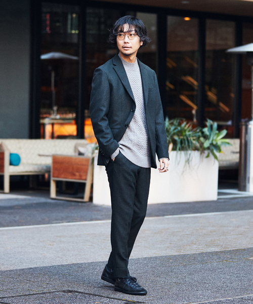 EDIFICE(エディフィス)の「シルクネップ ツイル テーパード パンツ【セットアップ 着用可能】(その他パンツ・メンズ・ライトグレー/カーキ/ネイビー/ブラック・SMALL/MEDIUM/X-LARGE/LARGE)」の8枚目の写真