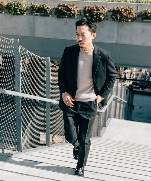 EDIFICE(エディフィス)の「シルクネップ ツイル テーパード パンツ【セットアップ 着用可能】(その他パンツ・メンズ・ライトグレー/カーキ/ネイビー/ブラック・SMALL/MEDIUM/X-LARGE/LARGE)」の14枚目の写真