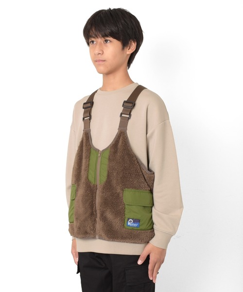 PEN FIELD（ペンフィールド）の「【Penfield】ボアベスト（ベスト・キッズ・ブラウン/ブラック・フリー）」の4枚目の写真