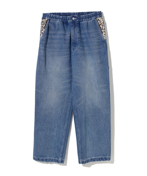 XLARGE（エクストララージ）の「PARTIAL LEOPARD DENIM EASY PANTS（その他パンツ・メンズ・ブラック/ライトインディゴブルー・S/M/L/XL）」の12枚目の写真