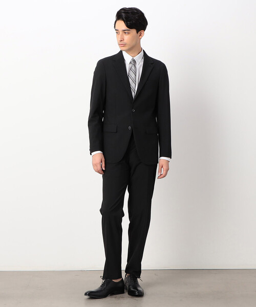 COMME CA ISM(コムサイズム)の「ポリエステル トリコット ショートポイントカラー シャツ(ビジネスシャツ・メンズ・ブラック/ホワイト・SMALL/MEDIUM/LARGE/X-LARGE)」の4枚目の写真