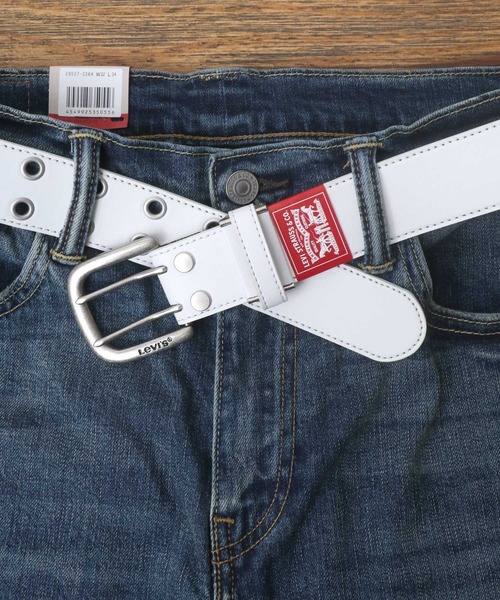 Levi's（リーバイス）の「Levi's/リーバイス 太め40mm ダブルピン ハトメ ベルト（ベルト・メンズ・レッド/ブラック/ダークブラウン/ホワイト・FREE）」の10枚目の写真