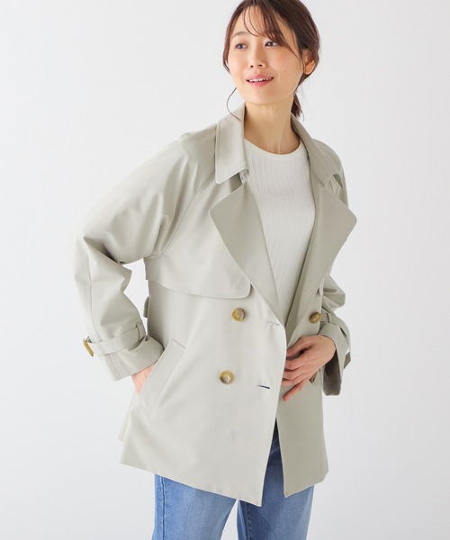 Honeys（ハニーズ）の「撥水加工ハーフ丈トレンチコート（トレンチ