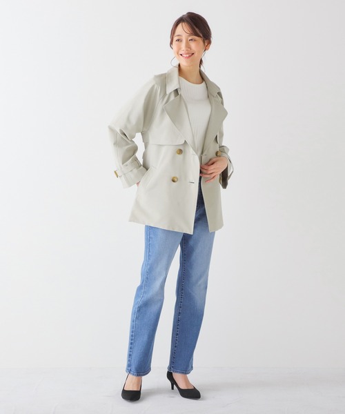 専用★希少受注限定品★バーバリー★デニム調カラー★ライナー付ハーフトレンチコート Honeys（ハニーズ）の「撥水加工ハーフ丈トレンチコート（トレンチ