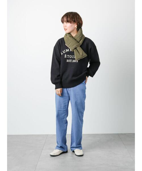 Lugnoncure（ルノンキュール）の「◎EST.2012ロゴジャカードニット（ニット/セーター・レディース・ブラック/グリーン/ベージュ・ﾌﾘ-）」の16枚目の写真