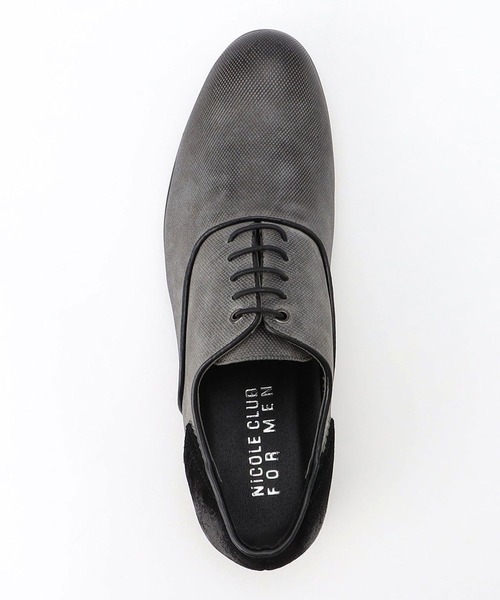 NICOLE CLUB FOR MEN（ニコルクラブフォーメン）の「内羽根プレーントゥシューズ（その他シューズ・メンズ・ライトグレー/ブラック/ネイビー・25.5cm/26.5cm/27.5cm）」の4枚目の写真