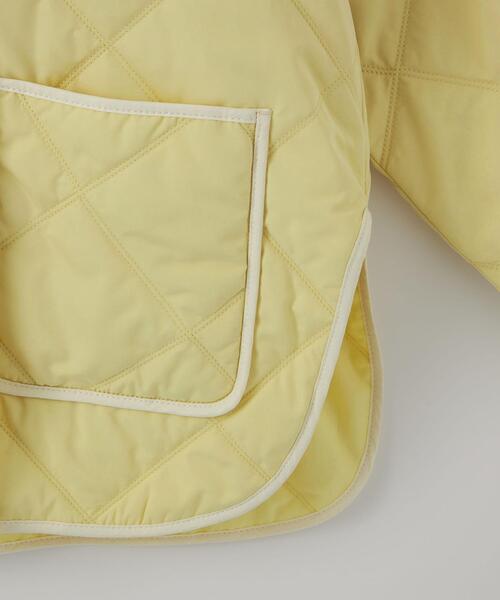 CITEN（シテン）の「＜CITEN＞ノーカラー キルトジャケット（その他アウター・レディース・ライム/オフホワイト・FREE）」の8枚目の写真
