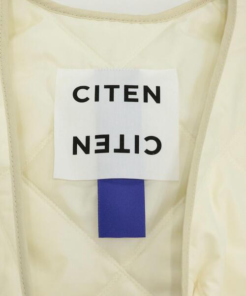 CITEN（シテン）の「＜CITEN＞ノーカラー キルトジャケット（その他アウター・レディース・ライム/オフホワイト・FREE）」の16枚目の写真