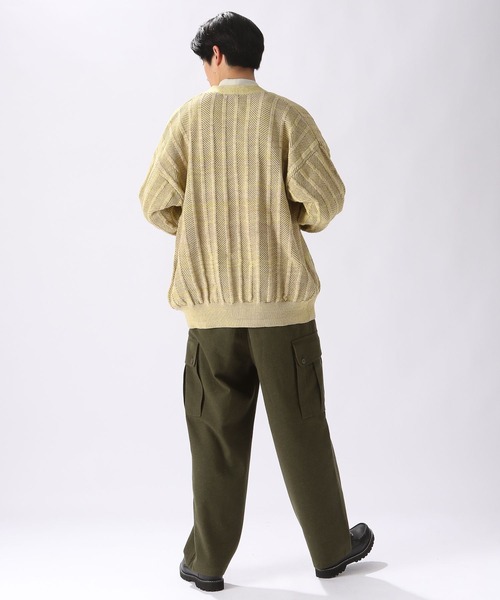 niko and...（ニコアンド）の「三杢透かしニットVネックカーディガン（カーディガン/ボレロ・メンズ・ネイビー/イエロー/アイボリー・MEDIUM/LARGE）」の15枚目の写真