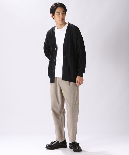 niko and...（ニコアンド）の「三杢透かしニットVネックカーディガン（カーディガン/ボレロ・メンズ・ネイビー/イエロー/アイボリー・MEDIUM/LARGE）」の16枚目の写真