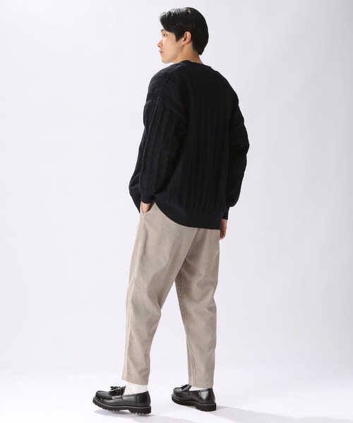 niko and...（ニコアンド）の「三杢透かしニットVネックカーディガン（カーディガン/ボレロ・メンズ・ネイビー/イエロー/アイボリー・MEDIUM/LARGE）」の18枚目の写真