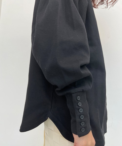 y/m by misato（イムバイミサト）の「スリーブボタンカットトップス（Tシャツ/カットソー・レディース・ホワイト/ブラック・FREE）」の20枚目の写真