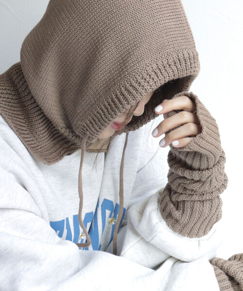 fredy emue（フレディエミュ）の「コットンバラクラバ（ハット・レディース・キナリ/ライトグリーン/ブラウン・FREE）」の3枚目の写真