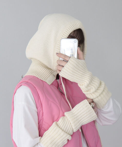 fredy emue（フレディエミュ）の「コットンバラクラバ（ハット・レディース・キナリ/ライトグリーン/ブラウン・FREE）」の2枚目の写真