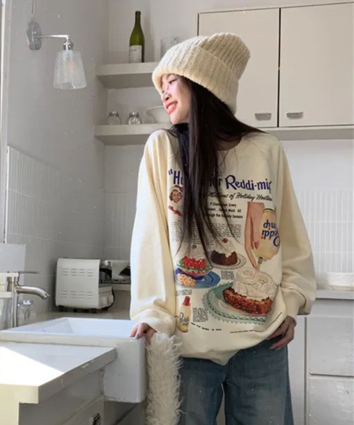 アメリカンケーキプリントプルオーバー（スウェット）｜LYEON（リヨン