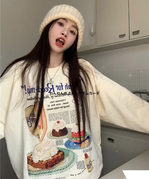 アメリカンケーキプリントプルオーバー（スウェット）｜LYEON（リヨン