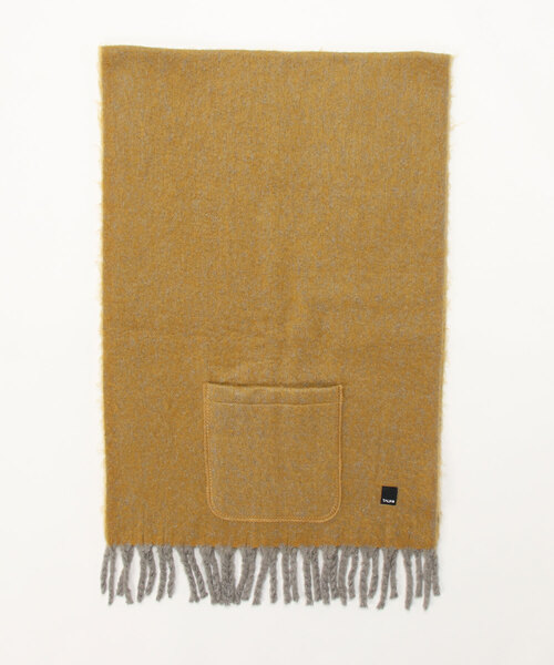 Actually（アクチュアリー）の「ボリューム ポケットショール（ストール/ショール・レディース・ブラウン/レッド/イエロー/ブルー・フリー）」の4枚目の写真