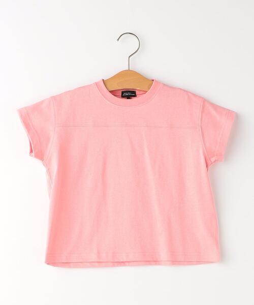 green label relaxing（グリーンレーベルリラクシング）の「【WEB限定】切り替え Tシャツ 100cm-160cm（Tシャツ/カットソー・キッズ・ブラウン/ライム/ライトピンク/オフホワイト/ライラック/オレンジ/ブラック・110cm/140cm/100cm/150cm/120cm/160cm/130cm）」の6枚目の写真