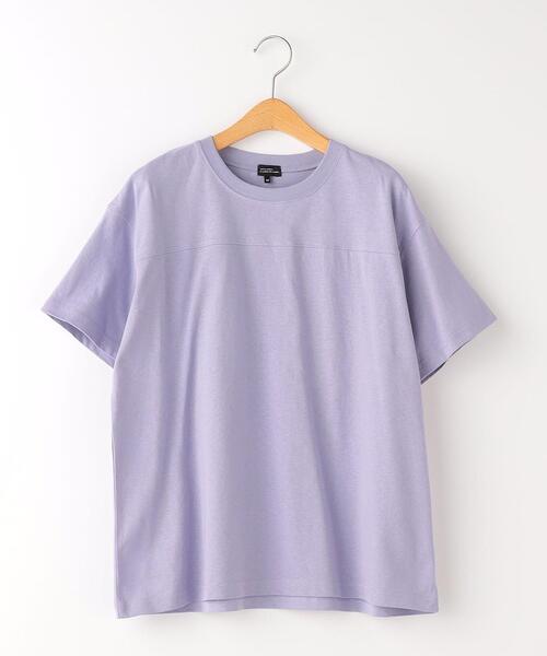 green label relaxing（グリーンレーベルリラクシング）の「【WEB限定】切り替え Tシャツ 100cm-160cm（Tシャツ/カットソー・キッズ・ブラウン/ライム/ライトピンク/オフホワイト/ライラック/オレンジ/ブラック・110cm/140cm/100cm/150cm/120cm/160cm/130cm）」の5枚目の写真