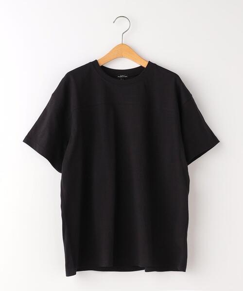green label relaxing（グリーンレーベルリラクシング）の「【WEB限定】切り替え Tシャツ 100cm-160cm（Tシャツ/カットソー・キッズ・ブラウン/ライム/ライトピンク/オフホワイト/ライラック/オレンジ/ブラック・110cm/140cm/100cm/150cm/120cm/160cm/130cm）」の3枚目の写真