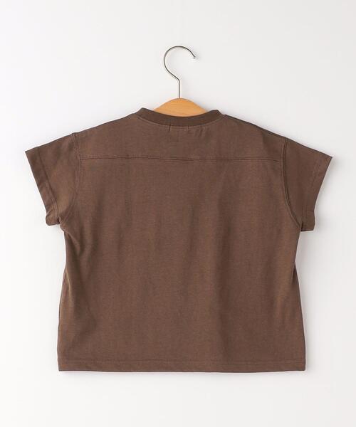 green label relaxing（グリーンレーベルリラクシング）の「【WEB限定】切り替え Tシャツ 100cm-160cm（Tシャツ/カットソー・キッズ・ブラウン/ライム/ライトピンク/オフホワイト/ライラック/オレンジ/ブラック・110cm/140cm/100cm/150cm/120cm/160cm/130cm）」の20枚目の写真