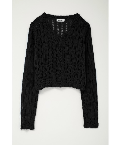 lagua gem ケーブルファーニットブルゾン ブラック黒 ラグアジェム