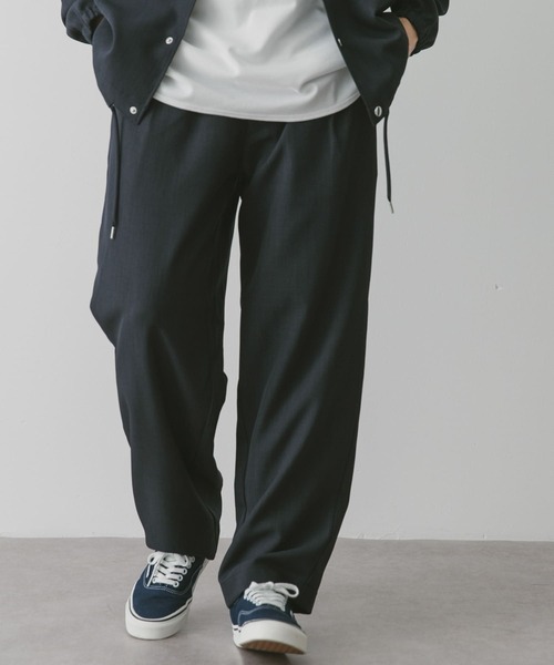 URBAN RESEARCH DOORS（アーバンリサーチドアーズ）の「『セットアップ対応』『吸水速乾』セオアルファワイドトラウザー（その他パンツ・メンズ・ブラック/モカ/ネイビー・LARGE/MEDIUM）」の3枚目の写真