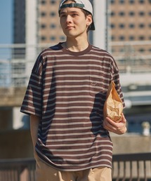 HECT（ヘクト）の「【HECT】Big Border S S Tee   ビッグシルエットボーダー半袖Tシャツ（Tシャツ/カットソー）」