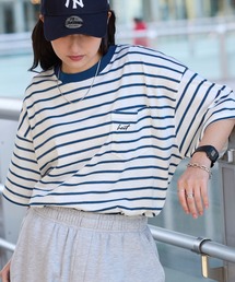 HECT（ヘクト）の「【HECT】Big Border S S Tee   ビッグシルエットボーダー半袖Tシャツ（Tシャツ/カットソー）」